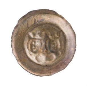 Münze, Pfennig, Brakteat, 2. Hälfte 13. Jh