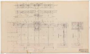 Preußischer Landtag, Berlin Umbau zum »Haus der Flieger«: Saal, Mittelempore (Tragwerk): Schnitte 1:10
