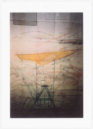 Architektonisches Ausstellungskonzept für die ILA 1998 in Schönefeld. Haupteingangsbereich Schinkelwettbewerb 1997: Foto Vorzeichnung, Modell