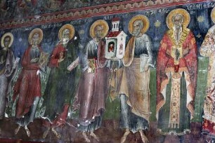 Apostel Lukas, Apostel Andreas, Apostel Petrus, Apostel Paulus und Bischof Charalampius