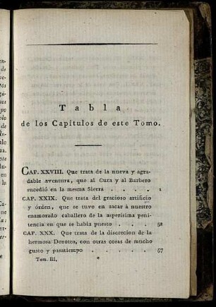 Tabla de los Capítulos de este Tomo