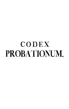 Codex Probationum.