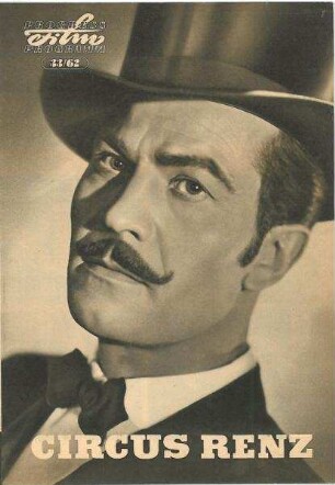 Filmprogramm für den Film "Circus Renz" des VEB Progress Film-Vertrieb