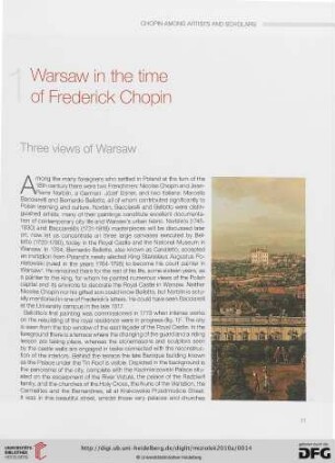 Warsaw in the time of Frederick Chopin