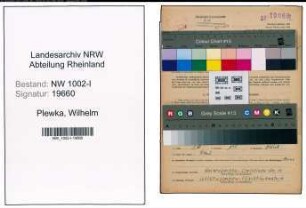 Entnazifizierung Wilhelm Plewka, geb. 27.11.1904 (Monteur)
