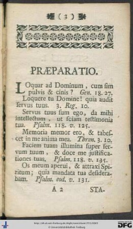 Praeparatio.