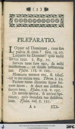 Praeparatio.