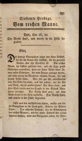 251-285, Siebente Predigt
