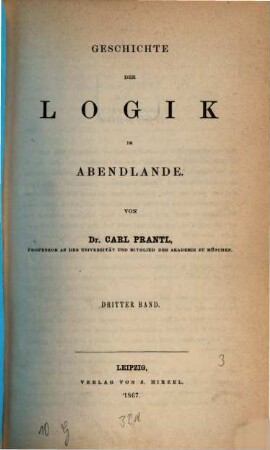 Geschichte der Logik im Abendlande, 3