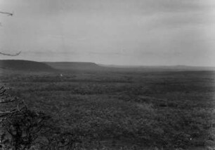 Schichtstufe : Blick auf eine Schichtstufe (veraltet: Landstufe) nahe Nioaque. In der Ebene ein riesiges Waldgebiet.