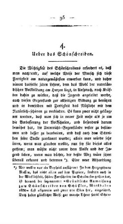 Ueber das Schönschreiben