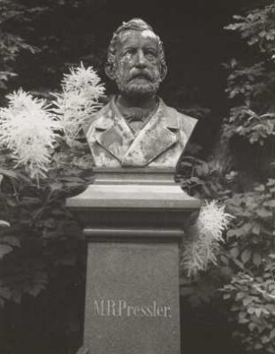 Schrauder, R.: Büste Max Robert Presslers (Mathematiker an der Forstakademie Tharandt). Bronze; 1890