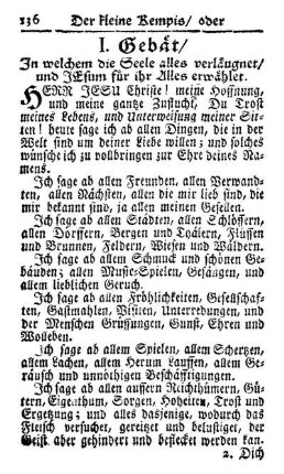 I. Gebät / In welchem die Seele alles verläugnet / und JESUM für ihr Alles erwählet.