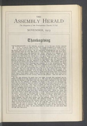 November, 1913