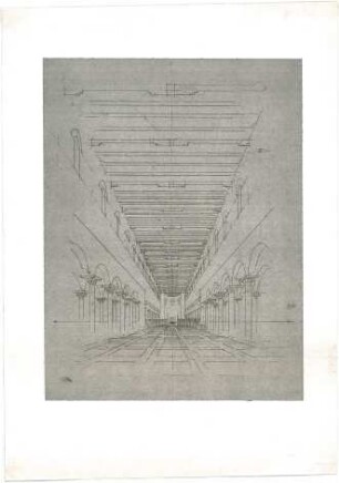 Döllgast, Hans; München; Basilika St. Bonifaz, Umplanung - Innenraum (Perspektive)