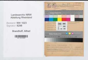 Entnazifizierung Alfred Brandhoff , geb. 14.08.1898 (Vertreter)