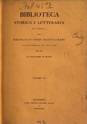 Diari della città di Palermo : dal secolo XVI al XIX ; pubblicati su' manoscritti della Biblioteca Comunale. 16