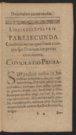 Consolatio Prima.