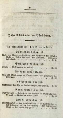 Inhalt des vierten Bändchens