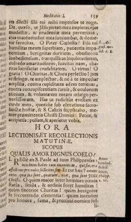 159-173, Diei Tertiae Lectio spiritualis Matutinae