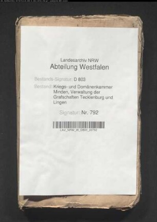 Vormundschaft des Friedrich Bovenschulte zu Oberbauer, Kirchspiels Ledde wider (./.) Fiscum Camerae wegen strittiger Neubauerei
