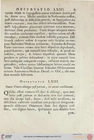 Observatio LXIII