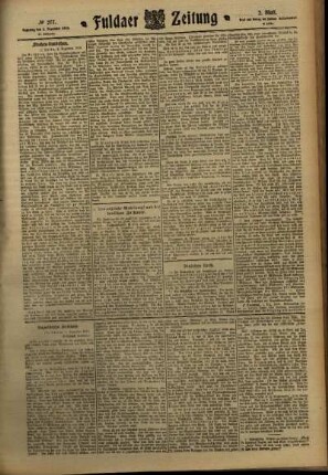 Zweite Ausgabe vom Samstag, den 03. Dezember 1910.