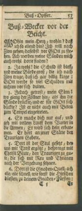 Buß-Wecker vor der Beicht