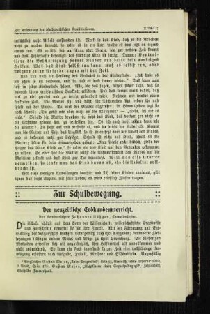 ¬Der¬ neuzeitliche Erdkundeunterricht