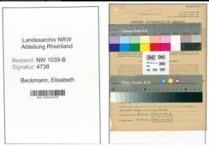 Entnazifizierung Elisabeth Beckmann , geb. 12.12.1889 ()