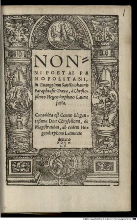 In Evangelium S. Ioannis Paraphrasis Graeca