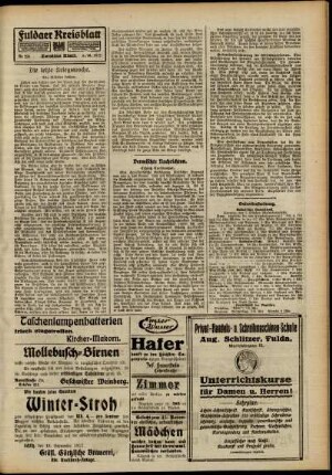 Zweite Ausgabe vom Samstag, den 06. Oktober 1917.
