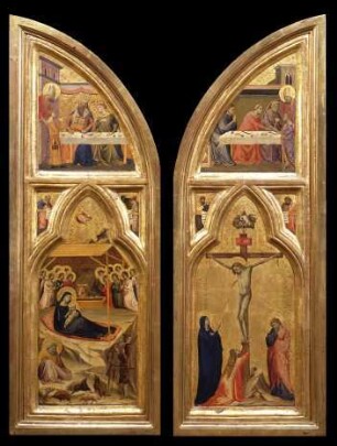 Innenseiten der Flügel des Triptychons (2 Tafeln)