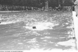 Dresden, Neustadt, Bärnsdorfer Straße, 1. Sportfest, Bühlau, 1. Schwimmfest des Kommunalen Sportes, 5.August 1945