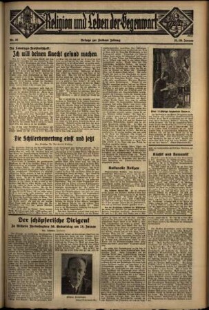 Zweite Ausgabe vom Sonntag, den 26. Januar 1936.