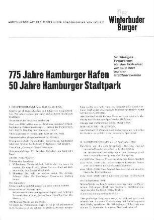 775 Jahre Hamburger Hafen : 50 Jahre Hamburger Stadtpark