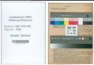 Entnazifizierung Gerhard Mueller , geb. 18.03.1897 (Buergermeister)