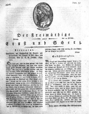 Nro. 37, Freitag den 21. Februar 1806