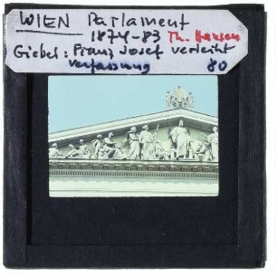 Wien, Parlamentsgebäude : Giebel