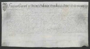 Instrumentum cautionis des Grafen Hugo Waldbott von Bassenheim.