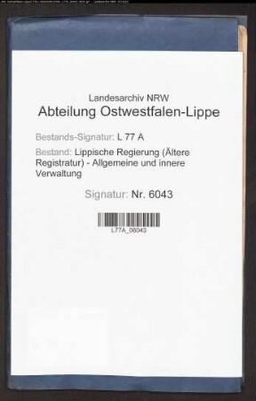 Visitation der Apotheke zu Blomberg