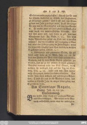 Am Sonntage Rogate. Evang. Joh. 16, 23 - 30.