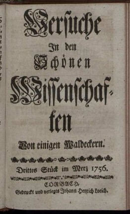 Drittes Stück im Merz 1756.