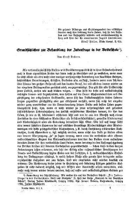 Grundsätzliches zur Behandlung der Judenfrage in der Volksschule