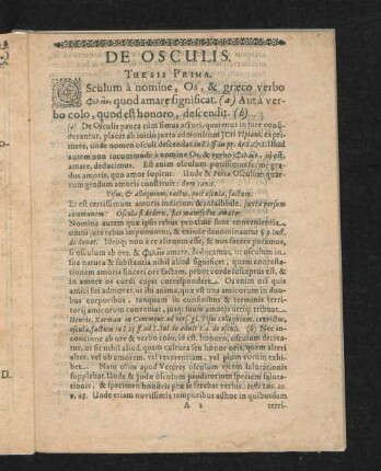 De Osculis. Thesis Prima - XXXII.