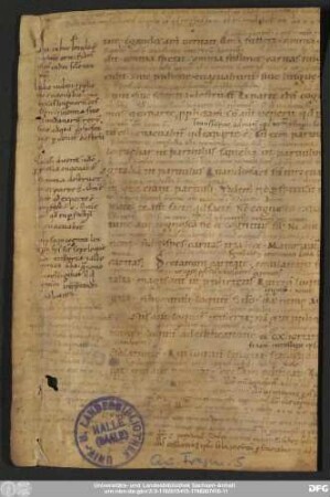 [Halle (Saale), Universitäts- und Landesbibliothek Sachsen-Anhalt, Qu. Fragm. 5]