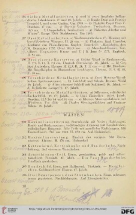 Waffen (Nr. 201-229)