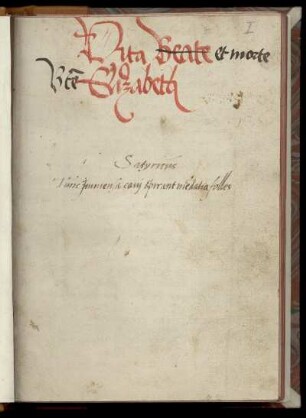 De vita et morte et miraculis beatae Elisabeth