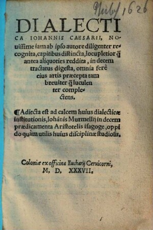 Dialectica Iohannis Caesarii