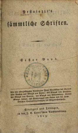 Lienhard und Gertrud : ein Buch für das Volk. 1, Lienhard und Gertrud ; 1